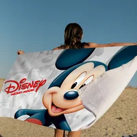 Cute M-Mickey Mouse Microfiber Blanket Quick Drying Beach Towels Oversized Printing Super Absorbent Pool Towel Blanket 2