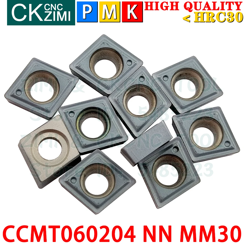 

CCMT060204 NN MM30 CCMT 060204 NN MM30 MM10 Carbide Inserts External Internal Turning Inserts Tools CNC Metal Lathe Cutter Tools