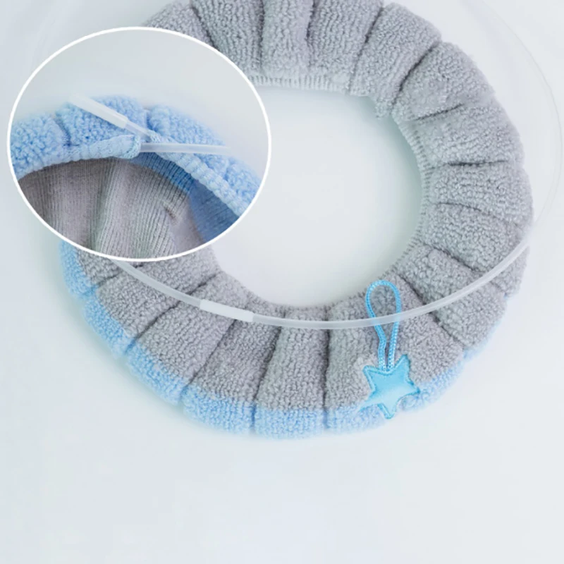 Soft Washable Winter Warm Toilet Seat Cover Mat Bathroom Toilet Pad Cushion With Handle Thicker Closestool Warmer Accessories toilet seat cover