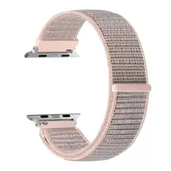 Premium Nylon Sport Loop Band for Apple Watch - Breathable and Comfortable Strap Bracelet (Pink)