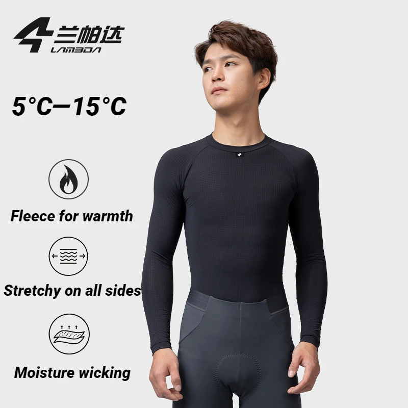 Lameda Cycling Base Layer Autumn Winter Velvet Cycling Clothes For Men Women Warm Long Sleeve High Elasticity Sweatshirt