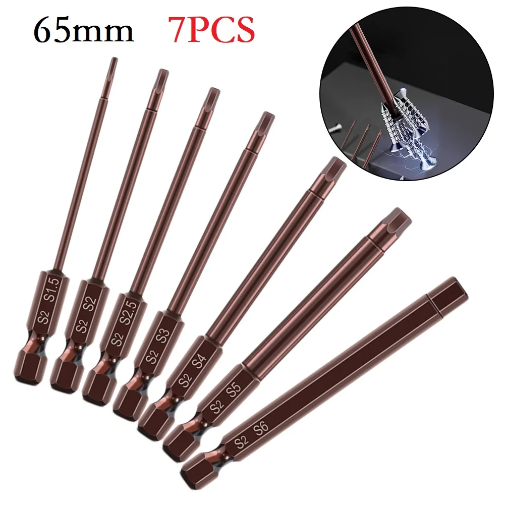 

Alloy Steel Magnetic Hex Head Screwdriver Bits Screw Driver Tools 65mm H1.5-H6 Electric Screwdriver Bits