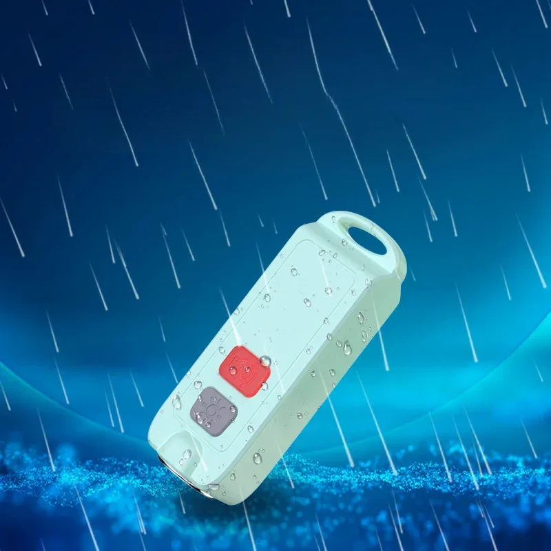 미니 USB 충전식 비상 손전등 개인 경보 키체인, 여성용 LED 조명 포함, 130dB 자기 방어 경보