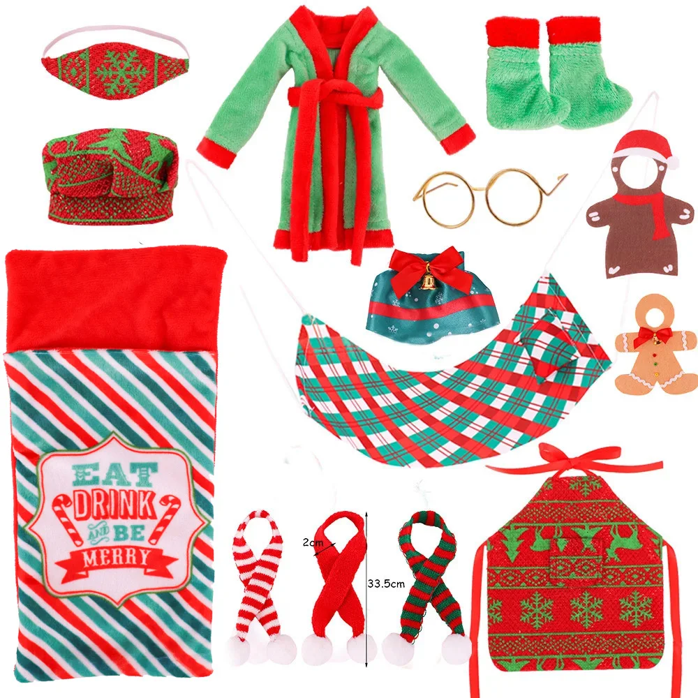 

Kawaii Christmas Elfs Doll Snowman Gingerbread Clothes Eye Patch Cook Hat ,Skirt,Pajamas,Sleeping Bags,Eye Masks,Coats,Cloaks
