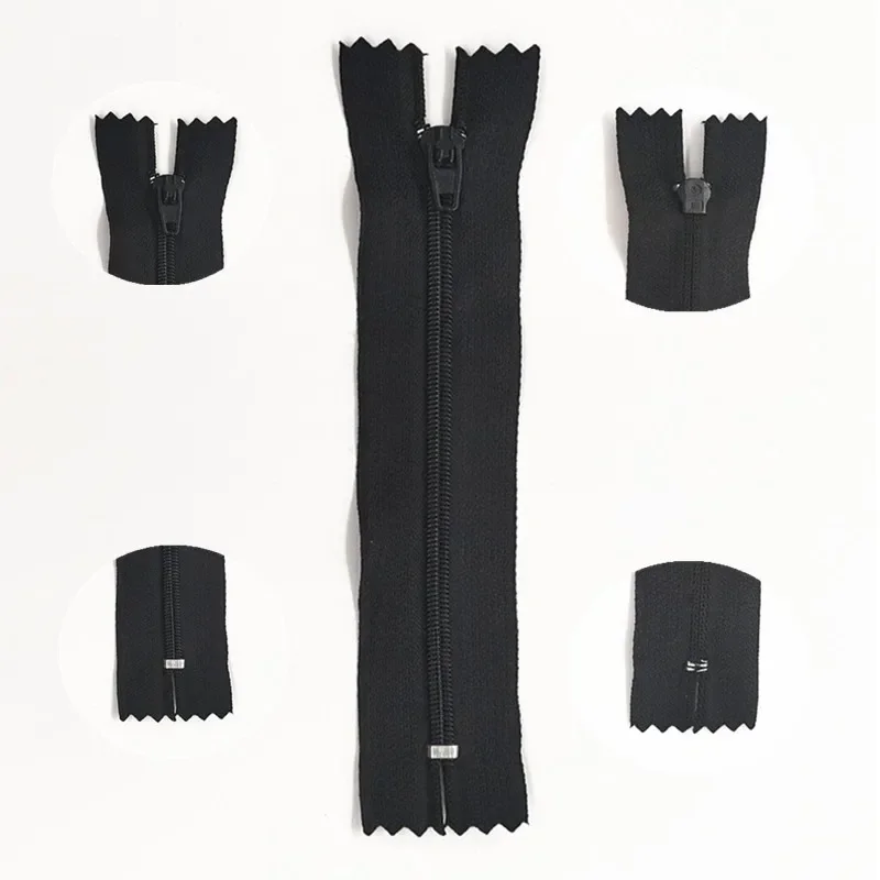 Nylon Coil Zipper 10Pcs 3# 7.5Cm-60Cm Closed Nylon Coil Zipper Suitable For Clothes 20 Colors