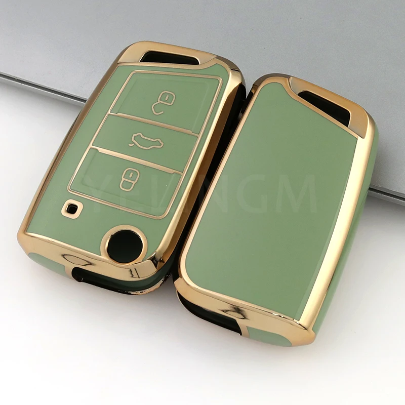 3 5 Button Tpu Car Key Case Cover for VW Polo Golf 7 Tiguan Skoda Octavia Kodiaq Karoq SEAT Ateca Leon Ibiza key case cover key case