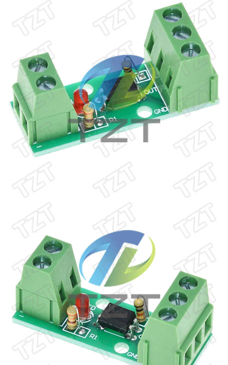 GREATZT 1-Kanal-Optokoppler-Isolationsmodul PC817 Photoelektrischer Schienenhalter für SPS-Antriebsmotorplatine 3V-5V 12V 24V – Detail 6