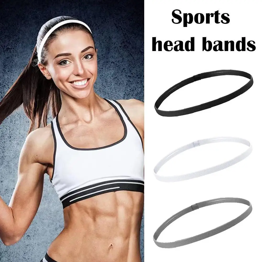 Elastic Anti-Slip Sports Headband para Homens e Mulheres, Rubber Sweatband, Acessórios para Cabelo, Cabelo, Yoga, Fitness, Corrida, Basquete, Meninas, 1, 6Pcs