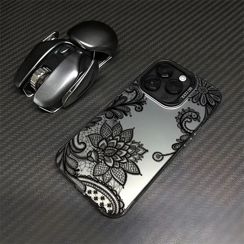 Y2K Original Totem Flowers Matte Shockproof Phone Case
