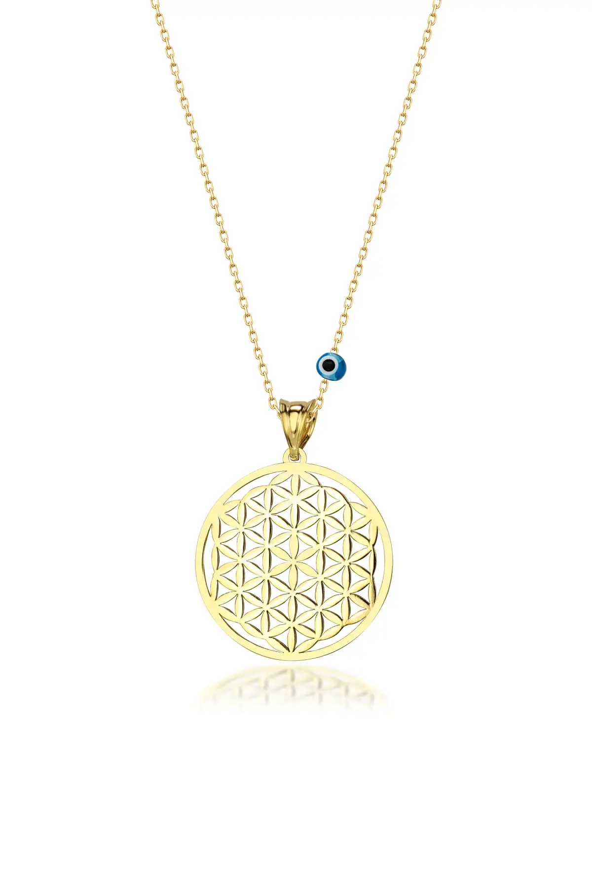 

Gold Gilded Flower of Life Silver Necklace Daily Bright Flowers Jewelry & Jewelry Accessory