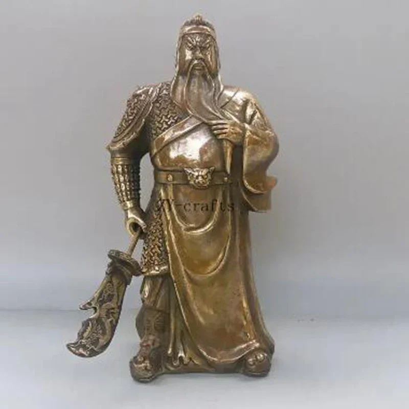 

China brass Guan yu crafts statue collection Ornaments