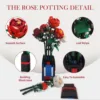 Rose Flowers Bouquet Building Block Sets with Vase,Rich Colours and Silky Feel,Botanical Collection,Creative Gifts for Adult 3