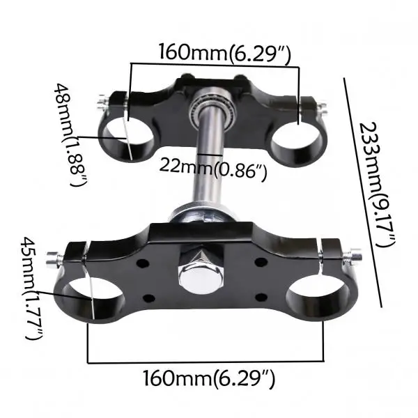 45/48mm Dirt Pit Bike Triple Tree Clamp Bar Riser Kit For 50cc 70cc 90cc 110cc 125cc CRF