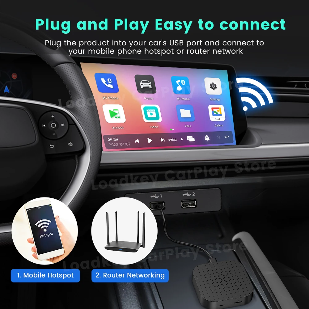 Carlinkit 5.0 Wireless CarPlay Android Auto Adapter Auto Waze Spotify For  Volkswagen Bmw Ford Mazda Toyota Kia WiFi5.8Ghz GPS BT - AliExpress