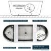 67'' Acrylic Freestanding Soaking Bathtub with Classic Slotted Overflow and Toe-tap Drain in Chrome, cUPC Certified.Easy to Inst 6
