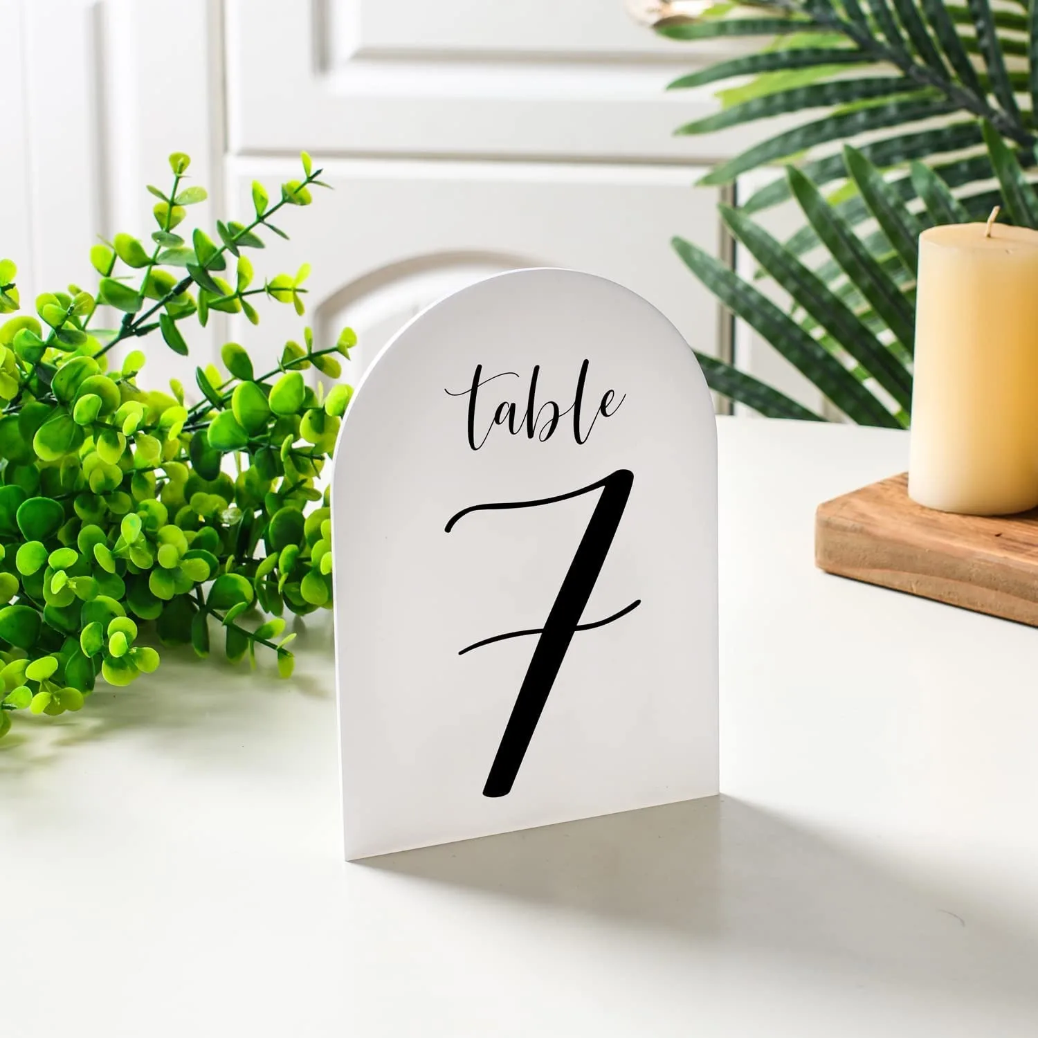 結婚式のカード用の白い空のアーチのアクリルサインテーブル番号ゲスト名シートタグクラフトdiyプロジェクトディスプレイ AliExpress