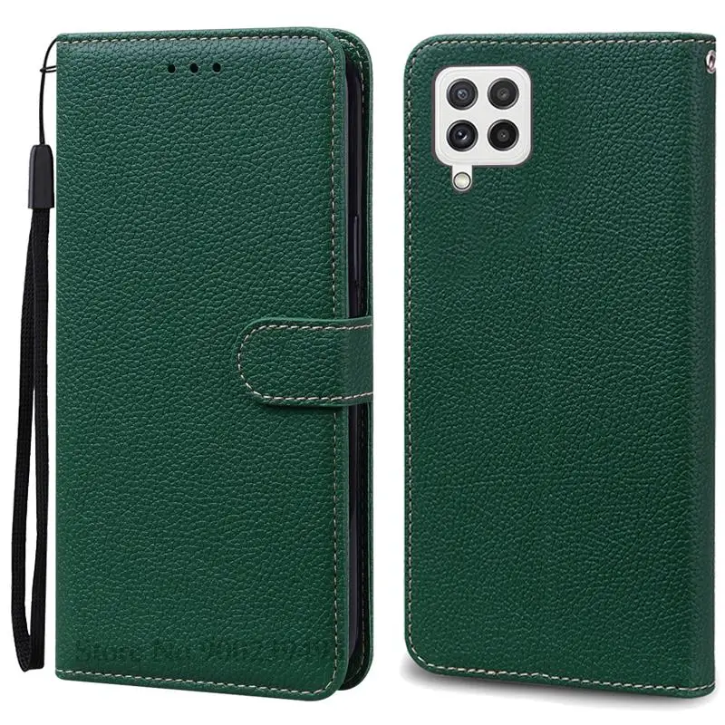 Leather Wallet Flip Case Soft Silicone Cover for Samsung Galaxy M32 - Stylish Protective s