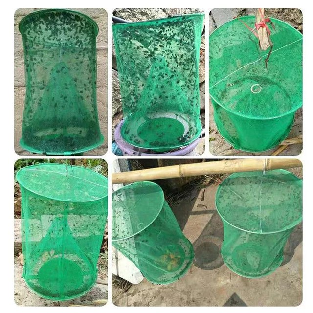 1/2/3Db Fly Trap Kültéri Kert Függő Légygyilkos Kártevő Újrahasznosítható Légykapó Horgos Gézhálóval Ellát - Image 6