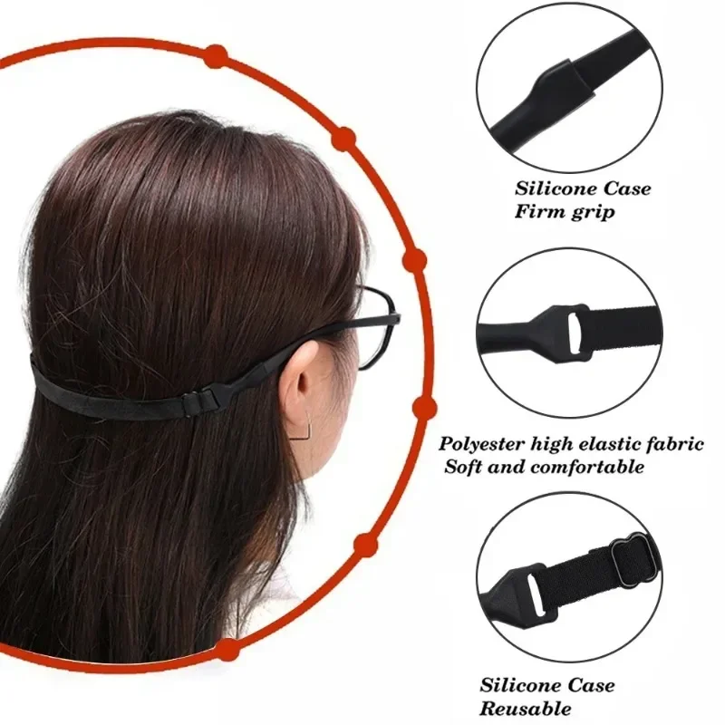 Glasses Straps Colors Elastic Silicone Rope for Kid Adults Glasses Strap Change Size Sport Eyewear Strap Non Slip Anti Drop Fixer Glasses Cord
