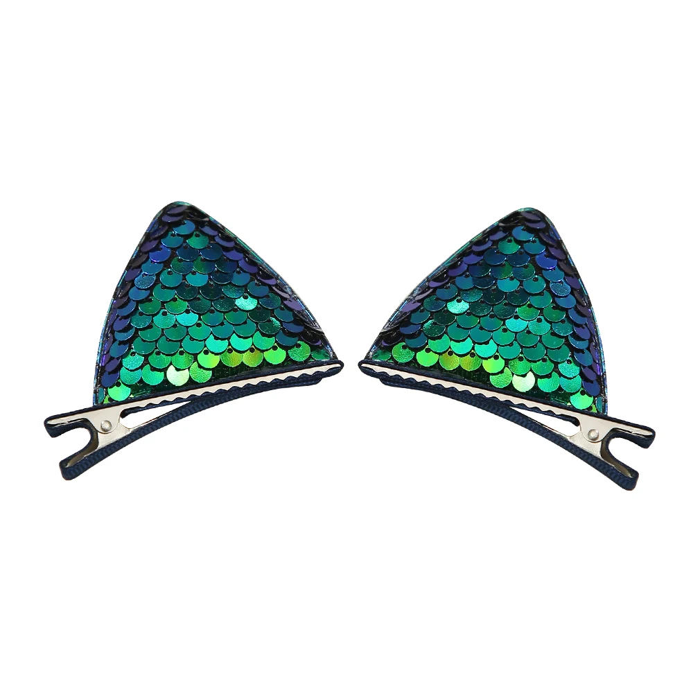 2 Stück glitzernde Katzenohren-Haarspangen für Mädchen, Pailletten-Haarspangen mit Katzenmotiv, Kleinkinder, Tierhaar-Haarspangen, Kinderkostüm, Party-Zubehör – Detail 14