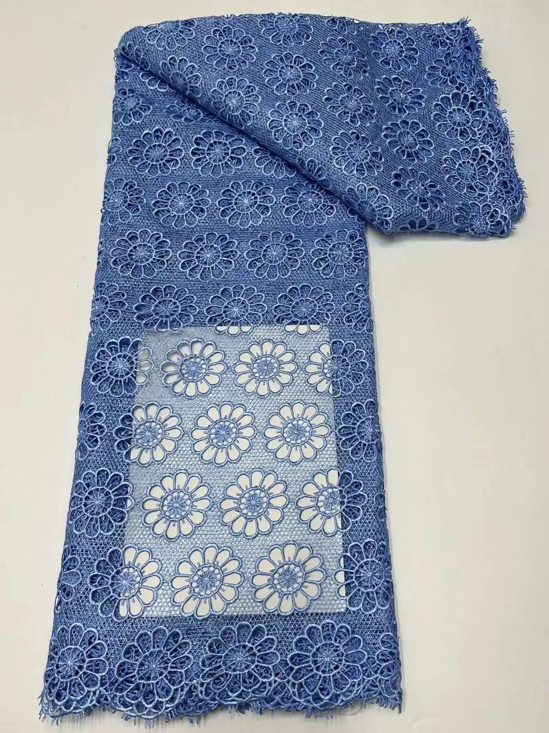 

Нигерийский гипюр, кружевная ткань 2024, Высококачественная африканская Водорастворимая кружевная ткань для женского вечернего платья, материал RFQ1-1