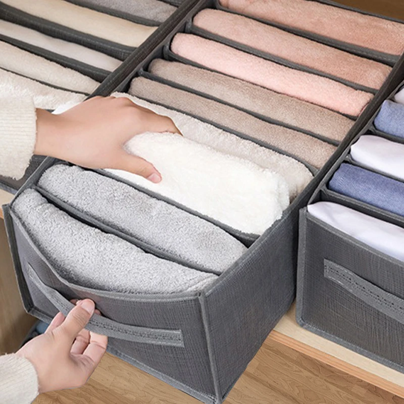 Roupas Organizador Guarda-Roupa, Calças E Jeans Caixa De Armazenamento, Roupa Interior Sutiã Meias Artefato Compartimento