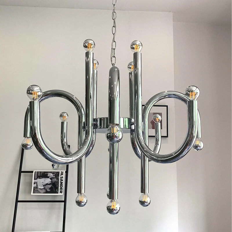 

Итальянская подержанная люстра MCM Bauhaus для гостиной, спальни, столовой, Минималистичная лампа в стиле космического возраста