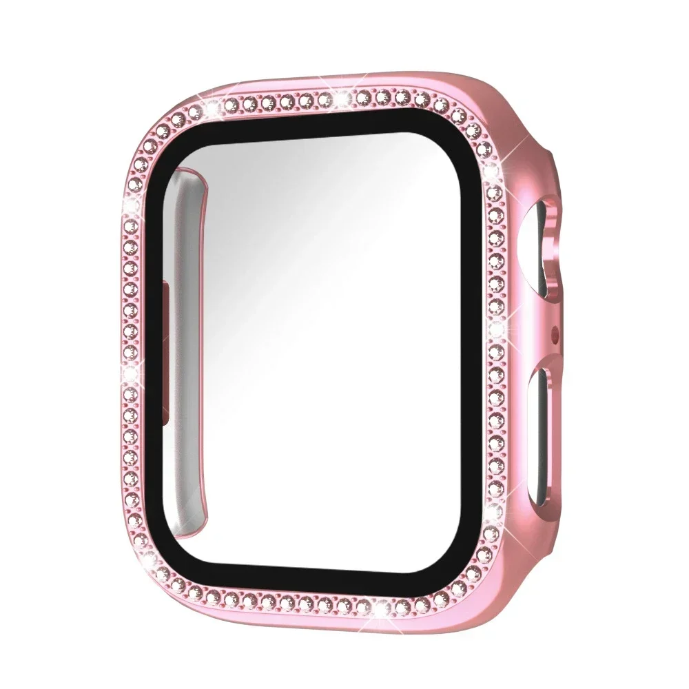 Elegant Bling Diamond Glass Case with Screen Protector