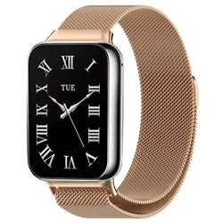 Milanese Loop Metal Magnetic Breathable Watchband Strap - Redmi Watch 6 (Rose gold)