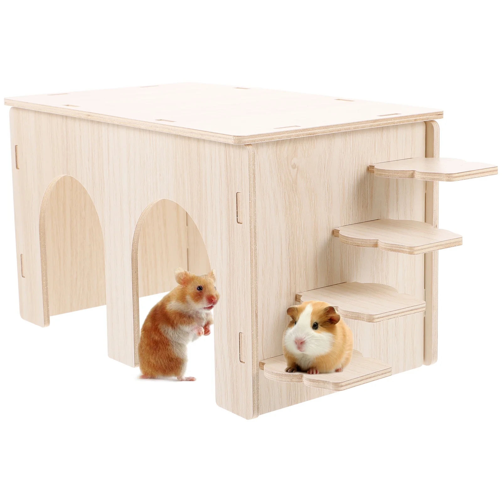 

Wooden Hideout Hamster House Cage Accessory Hedgehog House Rat Wood Hamster Hideout Hut