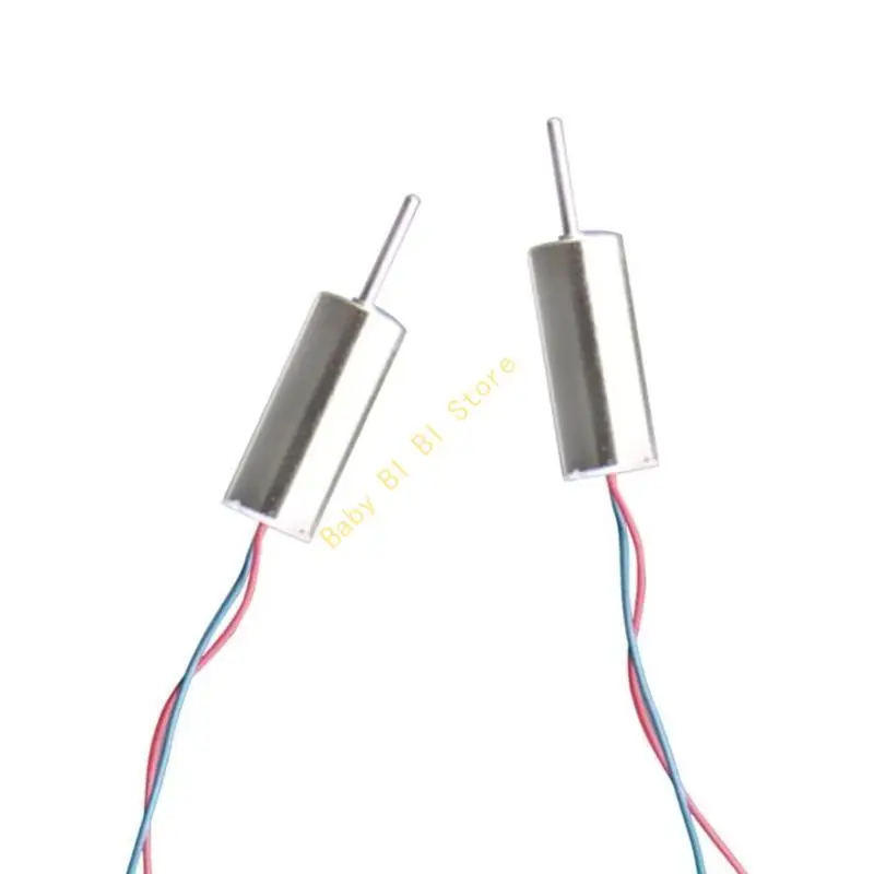 Lot de 2 Moteurs Sans Noyau 7mm 3.7V 45000tr/min pour Drone RC