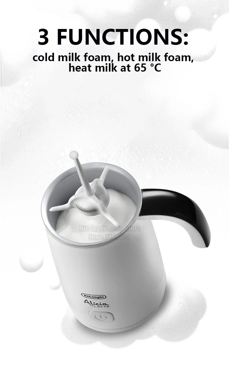 Description Picture 3 of itemDelonghi Portable Milk Frother Electric Foamer Coffee Foam Maker Milk Shake Mixer Milk Frother Jug Electric Milk Frother Cup