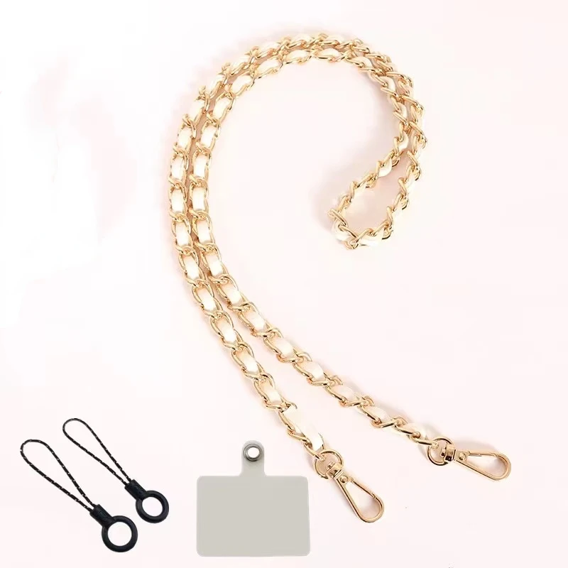 Sangle De Téléphone Courte En Cuir Véritable, Porte-clés Anti