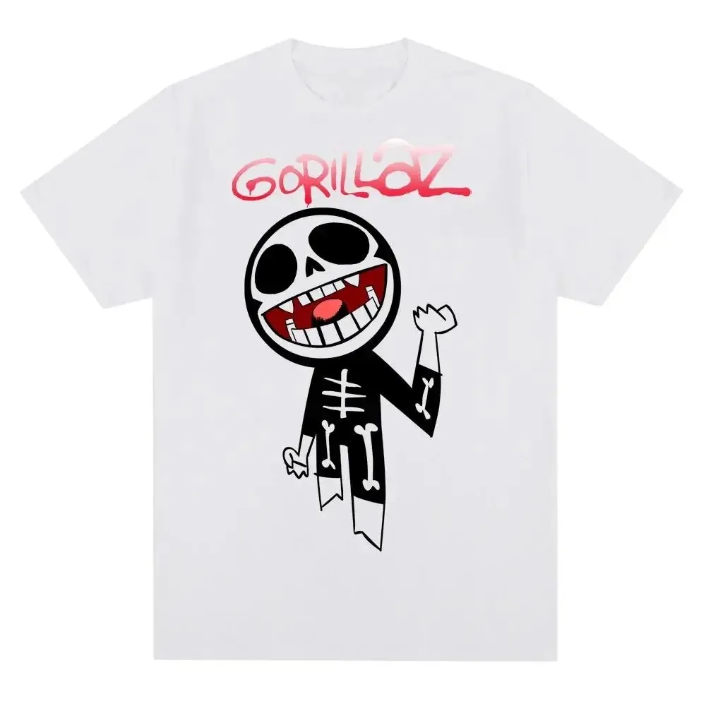 Musik Band Gorillaz Punk Rock Print T Shirt 90er Jahre Casual Fashion Kurzarm Urban Style Bedrucktes T-Shirt Fashion Statement Shirt – Detail 17