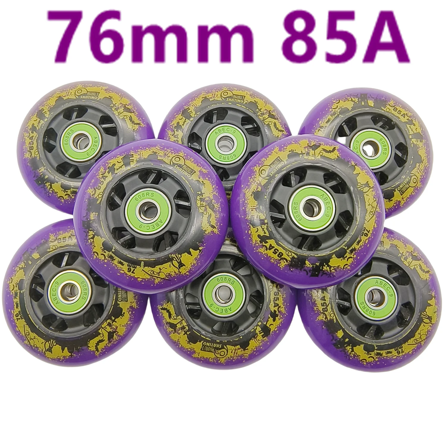Roller Skating Wheels Inline Skate Wheel 76mm 85a abec-9 Bearing
