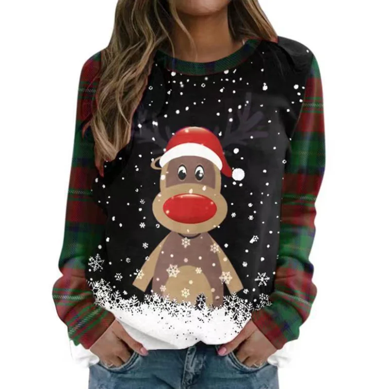 thumbnail image 1 of Suéteres navideños feos, suéteres de gran tamaño, sudaderas con estampado divertido en 3D para fiestas navideñas, sudaderas para fiestas, cumpleaños y Navidad, 2024, 1 of 5