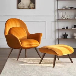 Sofá nórdico individual para sala de estar, silla de maquillaje de diseñador para dormitorio, apartamento pequeño, balcón, sillón de salón con respaldo alto