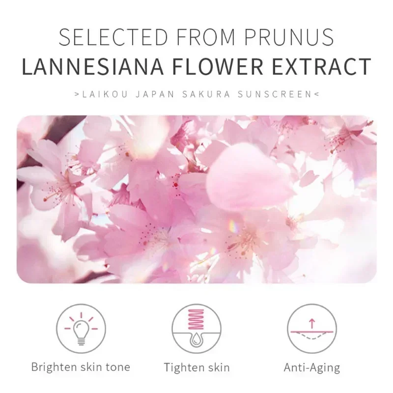 Sakura Sunscreen Cream Facial Sun Block Spf50 Protector Gel Isolation Lotion Cream Facial Moisturizer Whitening Bleaching Creams facial sunscreen sunscreen cream