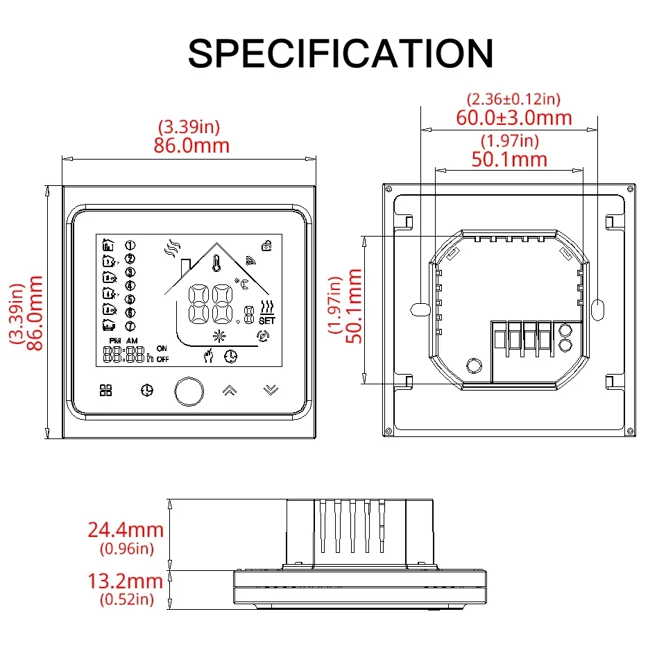 Smart WiFi Thermostat Temperature Controller for Water Electric Warm Floor Heating Water Gas Boiler Works with Echo Google Home Tuya smart thermostat smart thermostat socket temperature controller thermostatic valve controller