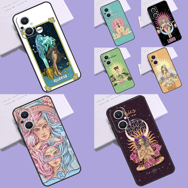 Oroscopo Astrologia Vergine Bilancia Gemini Queens Case Per Oppo Reno 10 Pro 7 6 5 8 Lite 8T 5Z 4Z 2Z Oppo Find X6 Pro X2 X3 Neo X5