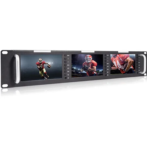 Feelworld T51 5 Inch 2RU 3G-SDI HDMI- Monitor LCD Rack Mount Monitor with AV Input and Output Broadcast Level Quality Monitors