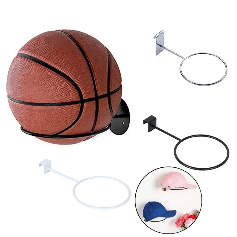 

Wall Mounted Basketball Storage Rack Iron Multi-purpose Football Display Shelf Ball Holder Space Saving Living Room Decor