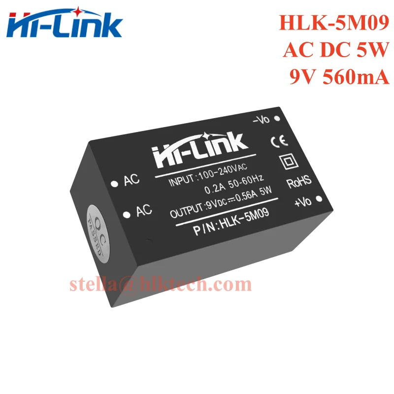 HLK-5M12 HLK-5M05 HLK-5M24 HLK-5M03 HLK-5M09 Hi-Link original 5W AC DC power module 220V to 3.3V/5V/9V/12V/15V/24V Switch CE FCC 4