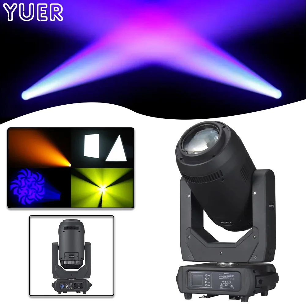 Professional 350w Led Moving Head Profile Beam Zoom Spot Stage Lighting Dj Concert Rotating Gobo Wheel Party Industry Lights