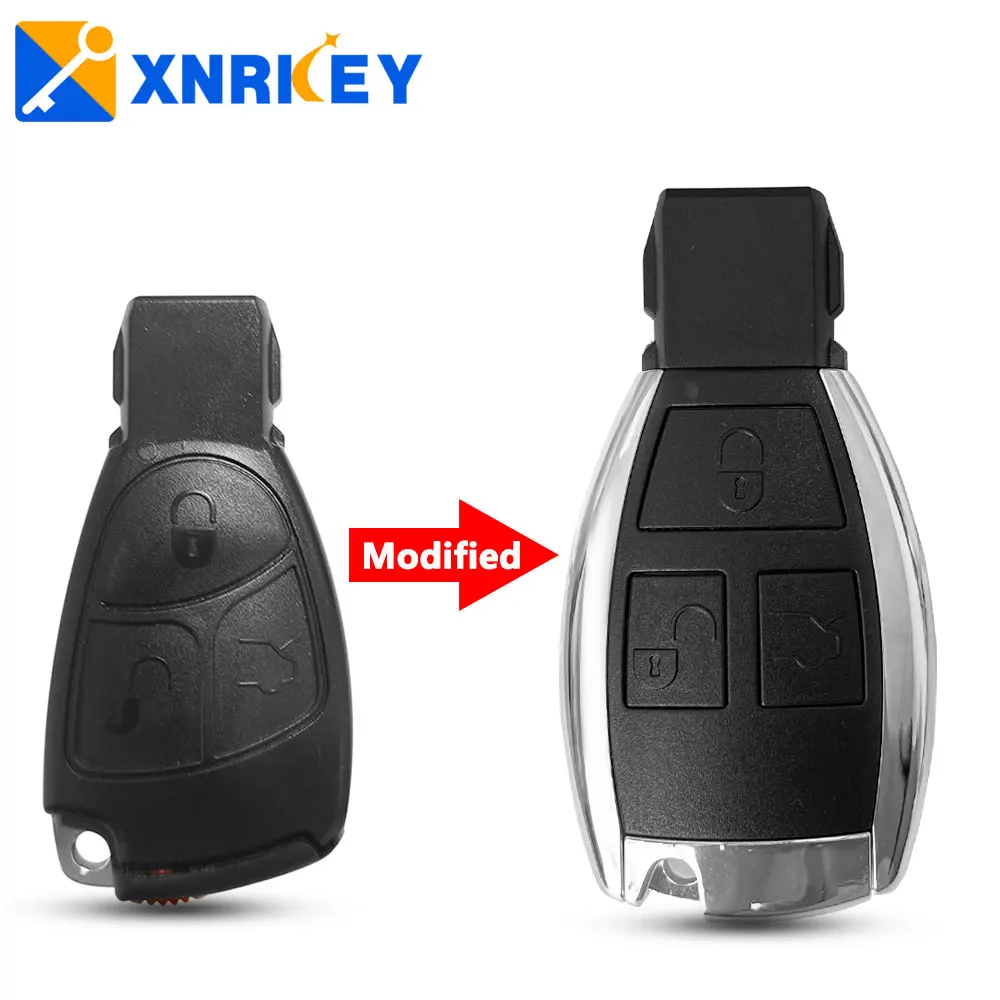 XNRKEY 2/3/4 Button Modified Remote Car Key Shell Case Fob for Mercedes Benz A B C E Class W203 W204 W205 W210 W211 W212 W221 whatskey 3 button remote key shell fob case for mercedes for benz a b c e s cl cls cla clk w203 w204 w205 w210 w211 w212