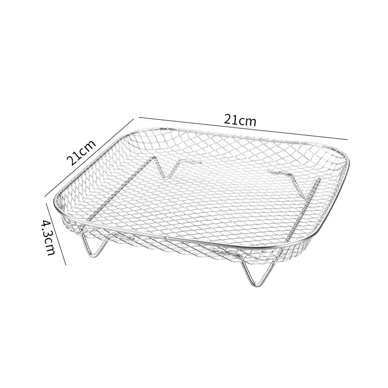 Stainless Steel Air Fryer Grilling Rack and Basket Accessory