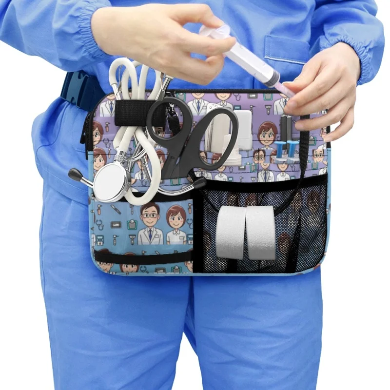 

Twoheartsgirl Women Shoulder Waist Bag Large Capacity Nurse Organizer Bag Belt Pocket Portable Fanny Pack for Accessories Tool