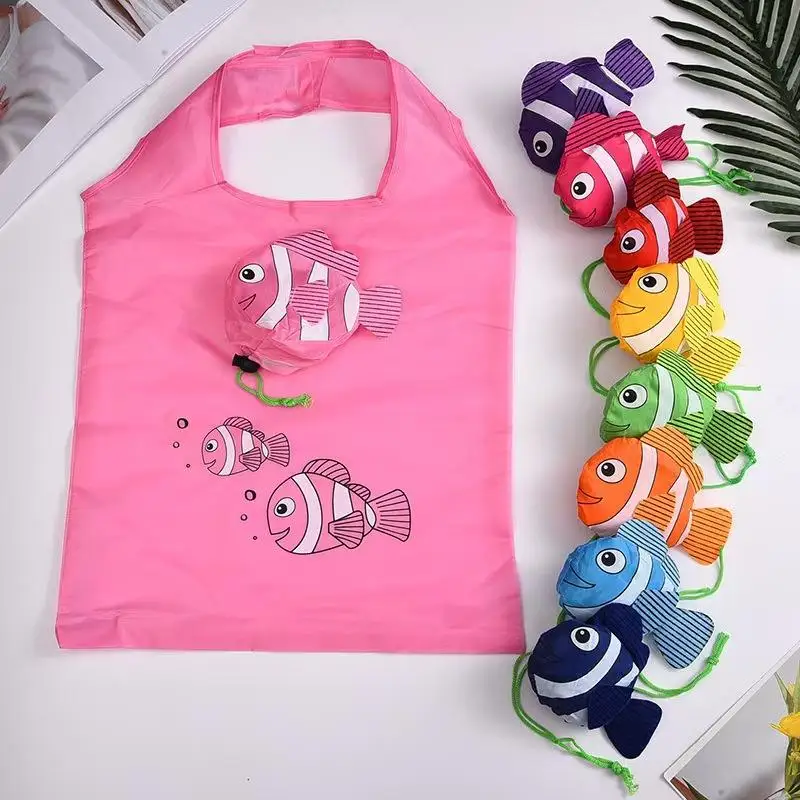Eco-Friendly Tropical Fish Shopping Bag – Foldable, Spacious, and Convenient