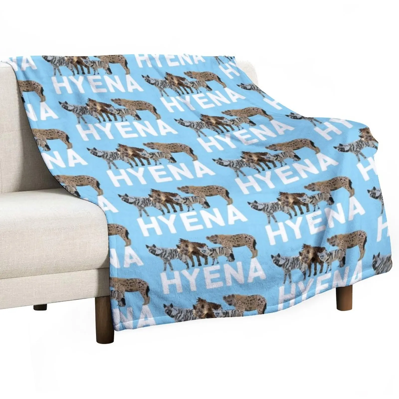 

H is for Hyena Throw Blanket Beach Blanket Blankets Sofas Of Decoration