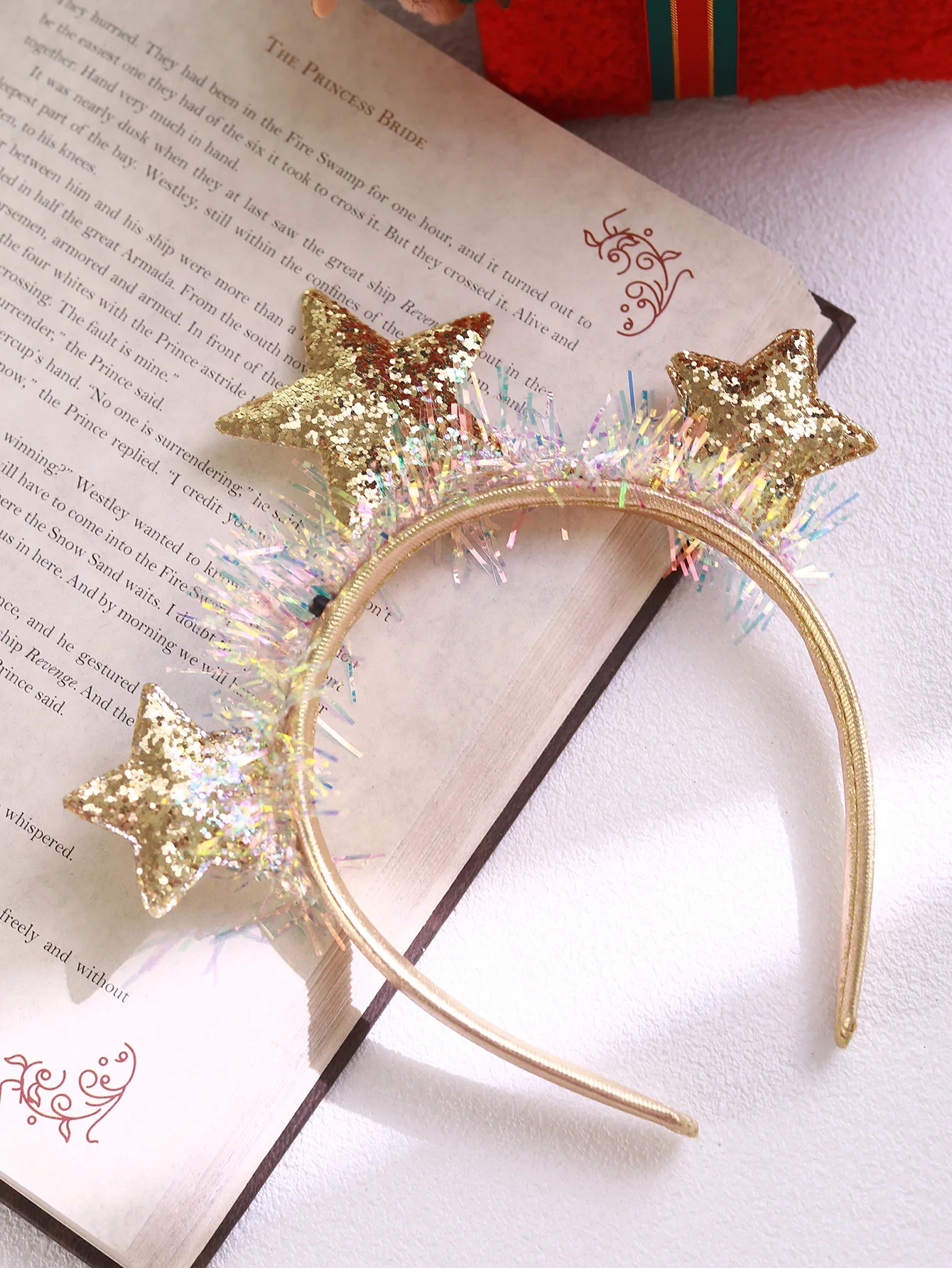 New Christmas headband High-quality sequined five-pointed star headband Christmas Party Hair Accessory